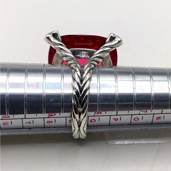 - David Yurman Chatelaine Pink Tourmaline Ring w Diamonds! Pick Size - Picture 4 of 6
